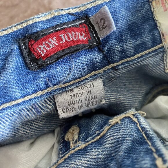 VTG BONJOUR Womens 12 Blue Mom Jeans Riveted Tag 80s Pants High Rise - Picture 12 of 14
